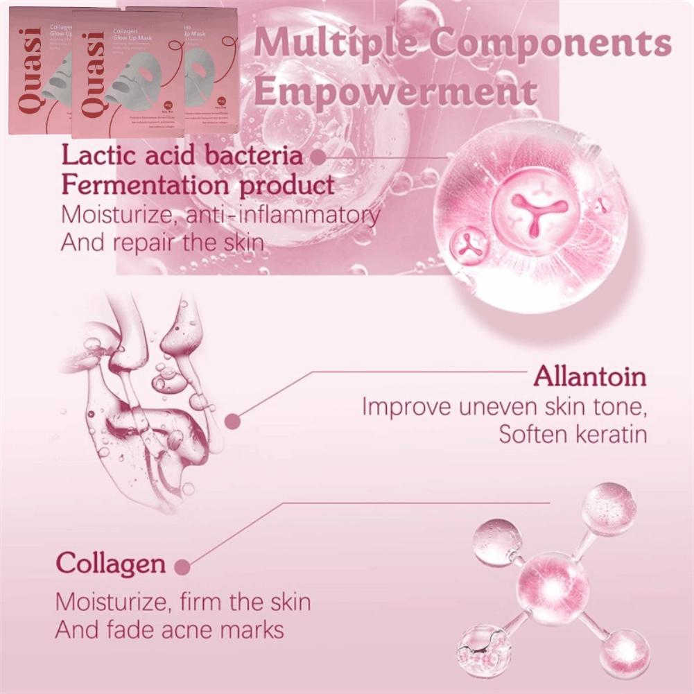 4/8/12PCS Collagen Overnight Mask, Quasi‑Biological Hydrating Mask, Anti‑Aging Brightening Pore Minimizing Face Care Mask