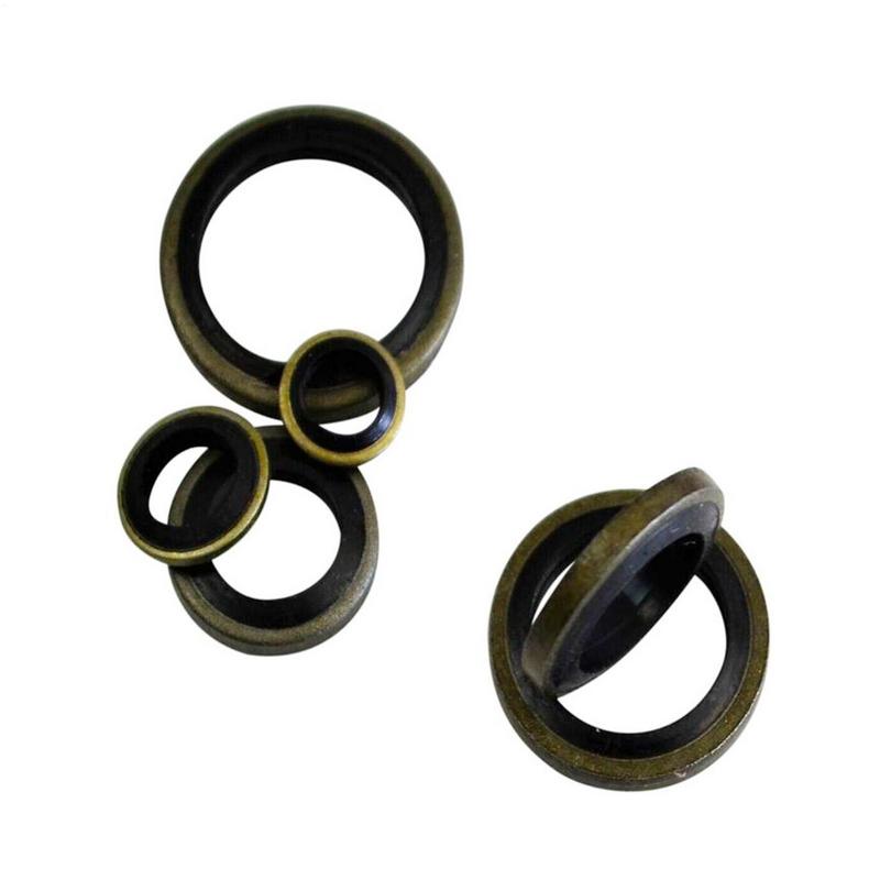Metal Bonded Sealing Washer 150X Oil Pipe Washer Seal Gasket Multifunction Metal Crush Ring Set Auto Repair Set Wear-Resistant