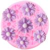 Daisy Silicone Molds Flower Wedding Cupcake Topper Fondant Cake Decorating Tools Polymer Clay Candy Chocolate Gumpaste Moulds
