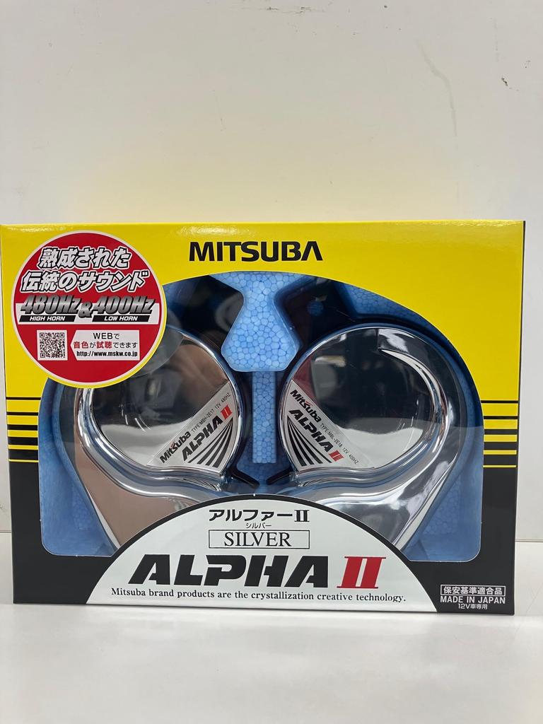 MITSUBA Alpha II Silver Horn for Traditional European Loud Safety Standards Made in Cars, Sound, Mid-Range, Volume, Compliant, Japan, MBW-2E17S