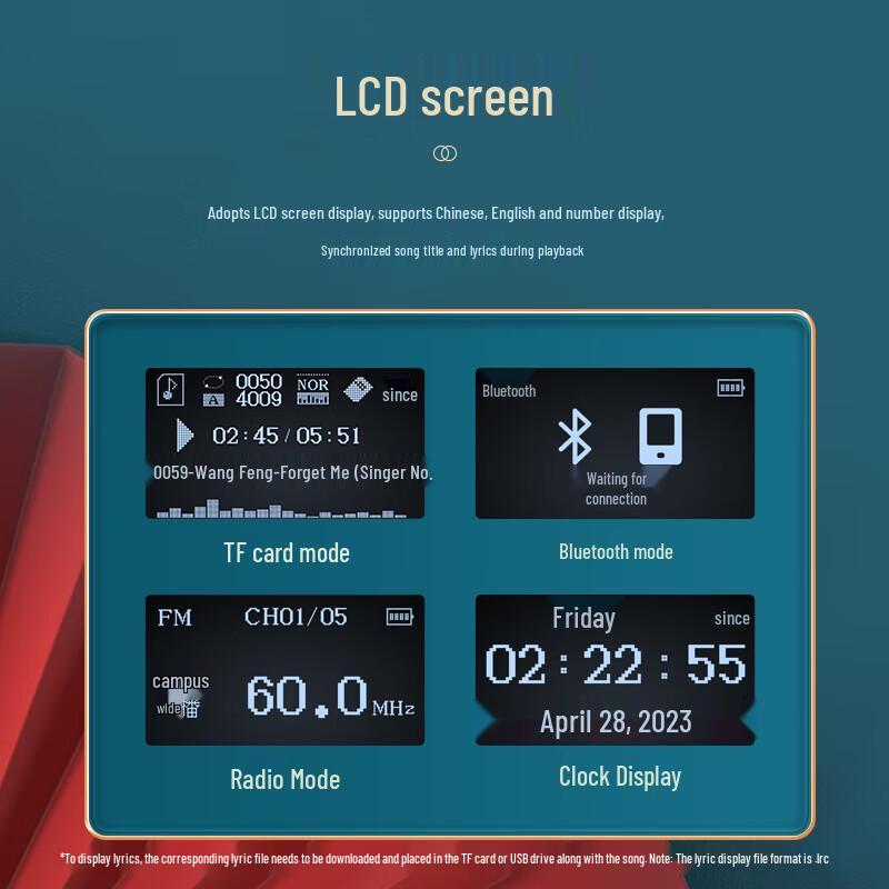 Newmine MX28 Portable Bluetooth Speaker with Radio CN plug (adapter included)