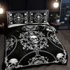 3pcs Breathable Polyester Skull Print Bedding Set - Machine Washable Includes 1 Duvet Cover & 2 Pillowcases Perfect for All