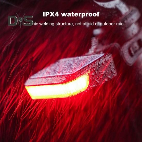 Задний фонарь для велосипеда на солнечной батарее, регулируемый, перезаряжаемый, для горного велосипеда, шоссейный, водонепроницаемый, 30 лм, предупреждающий задний фонарь для ночной езды на велосипеде