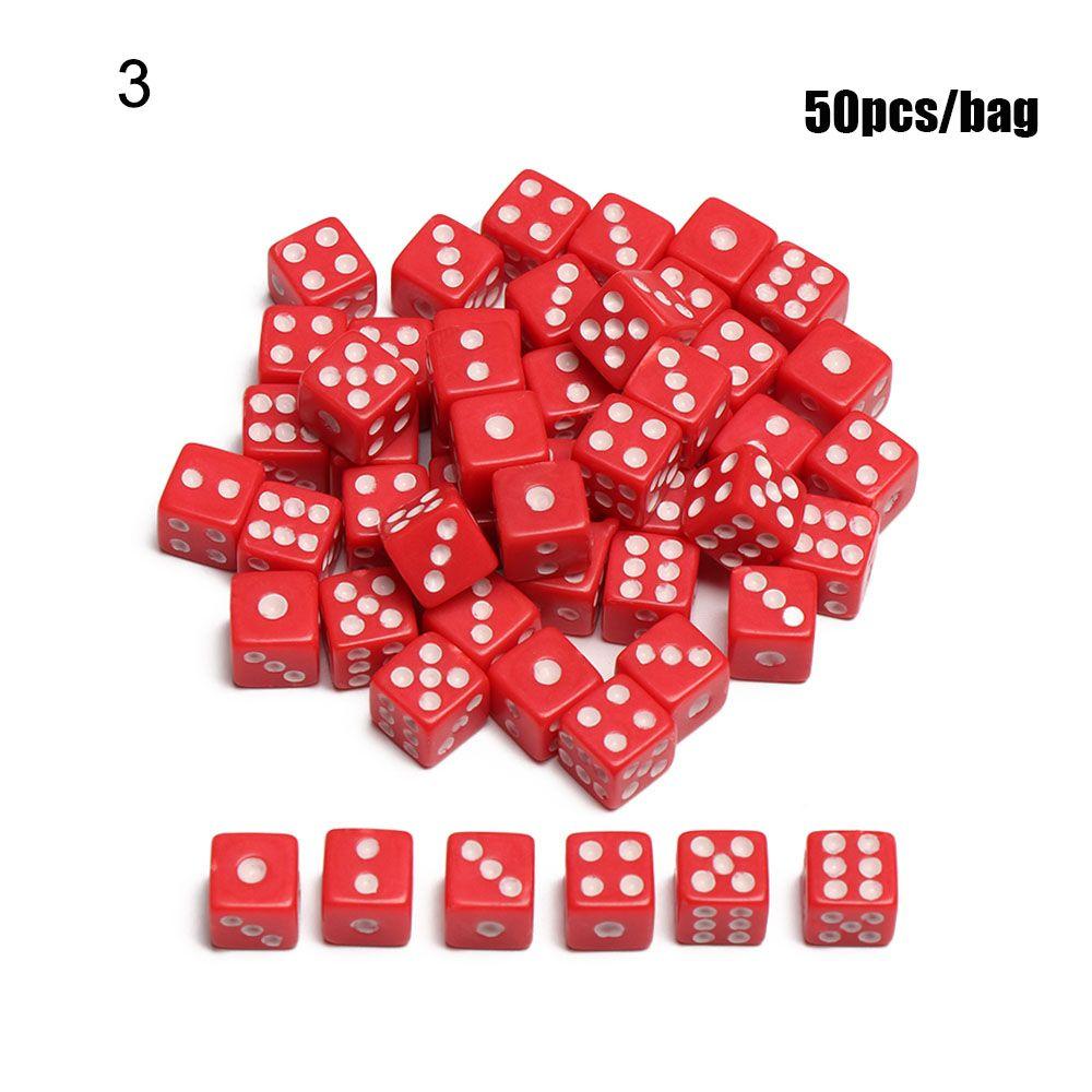 Plastic Standard Six Sided Decider Board Playing Game Gaming Drinking Dice Dices Entertainment Tool