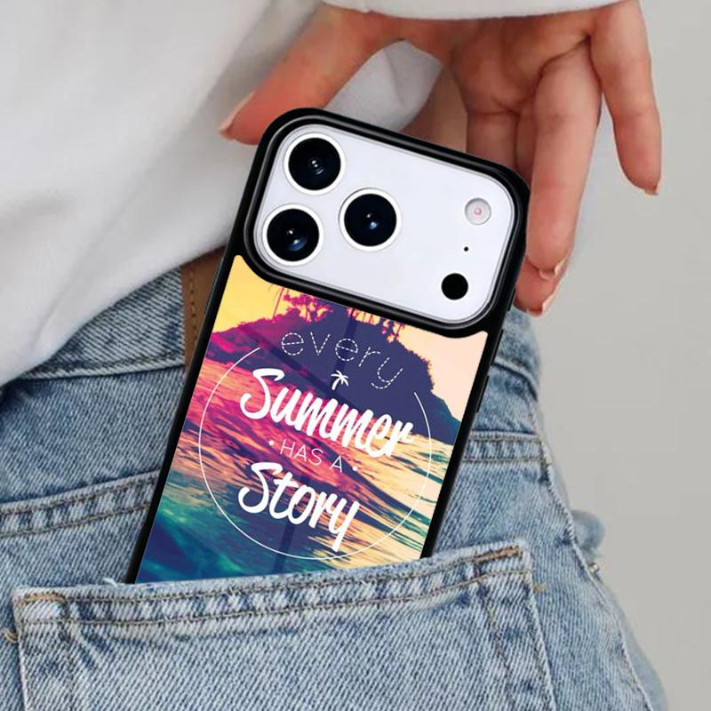 Летний пляжный чехол с рисунком 'Любовь' для iPhone 17ProMax 12 13 14 15 16e 17 Pro Max Plus Air Cover