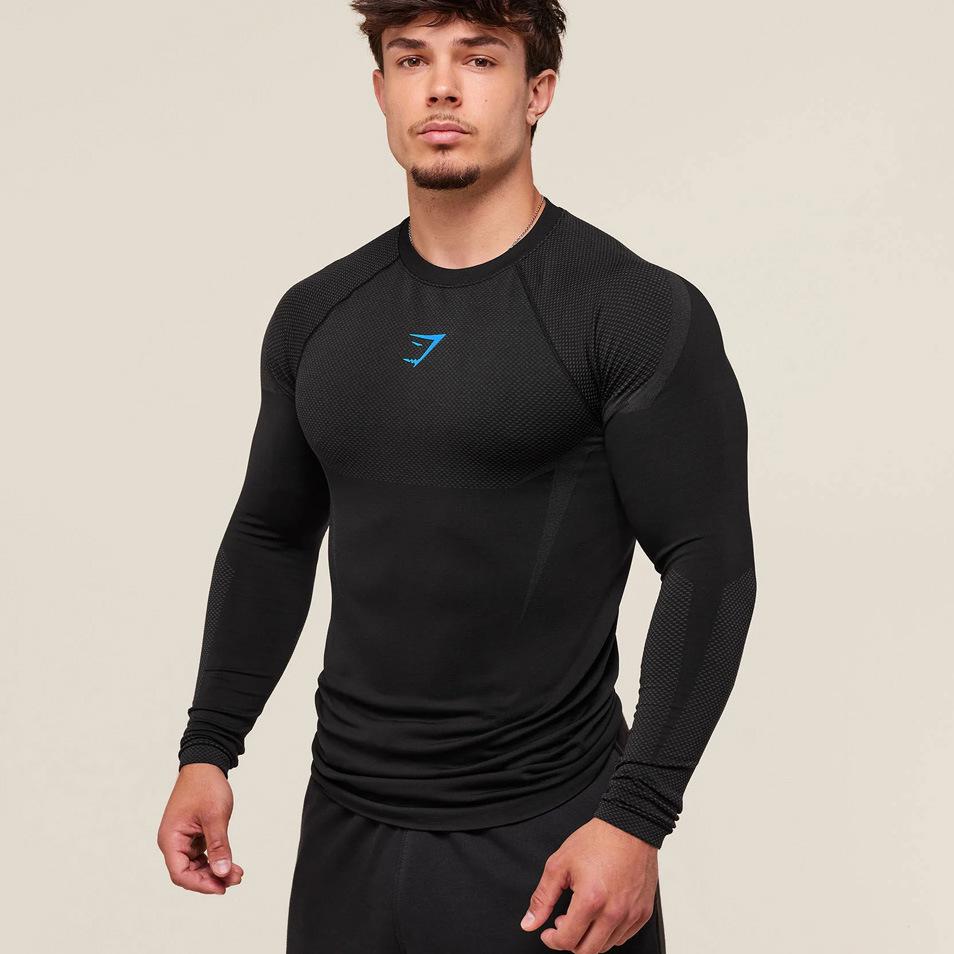 GYMSHARK Дышащий топ с длинным рукавом для бега