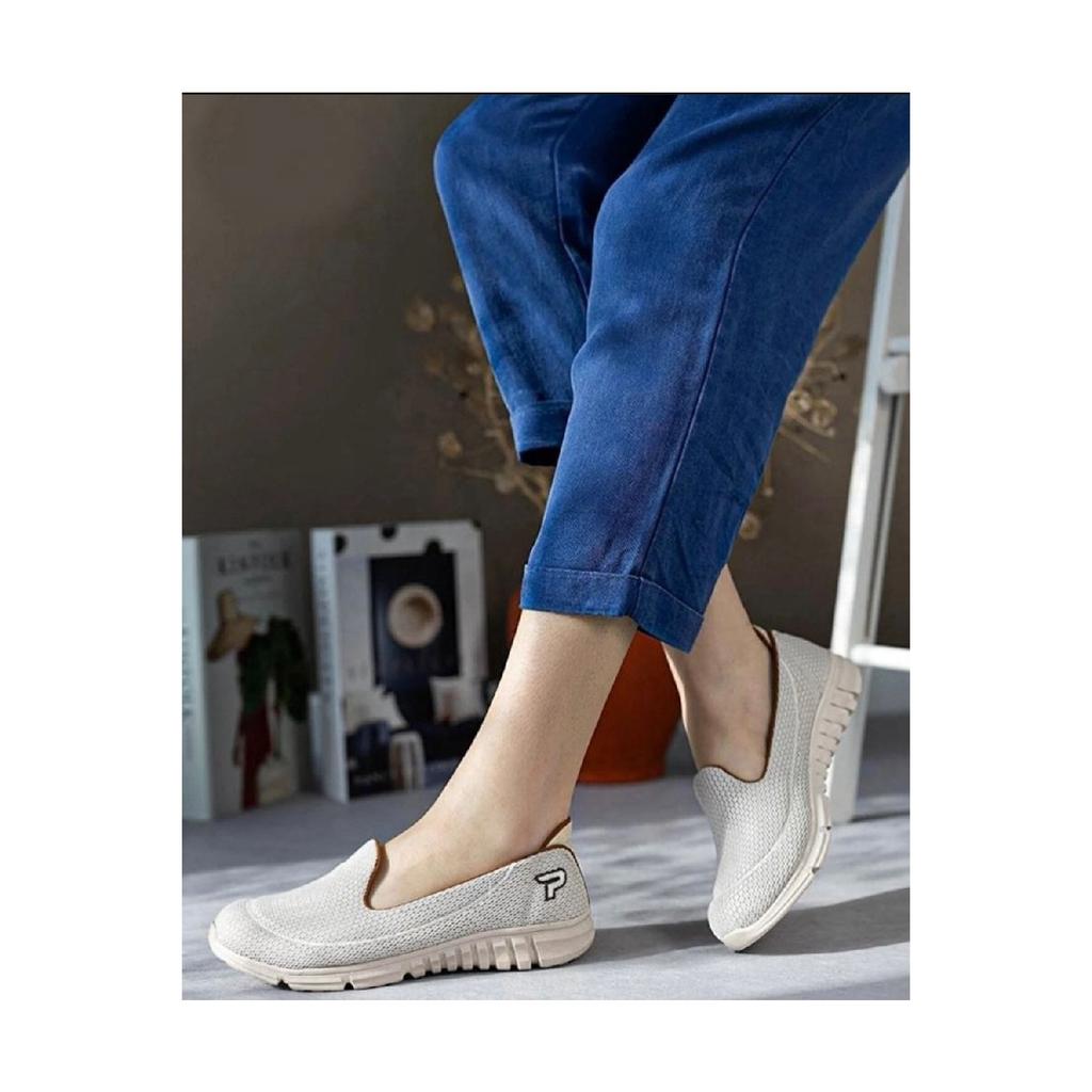Woman Navy Blue Casual Daily Sport Shoes Mother Laceless Light Memory