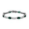 Factory Hot Sell Brass 6mm Hip Hop Jewelry Alternating Oval&Round Zircon Couple Style Fashion Luxury Tennis Bracelet