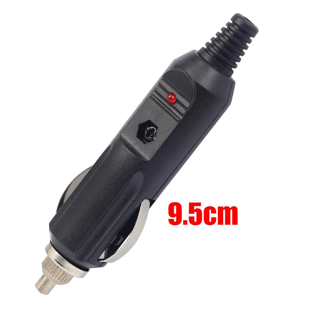 Car Cigarette Lighter Plug Male Adapter 12V 24V Replacement Connector LED Fused for Auto Truck RV Boat Power Supply Cable Head