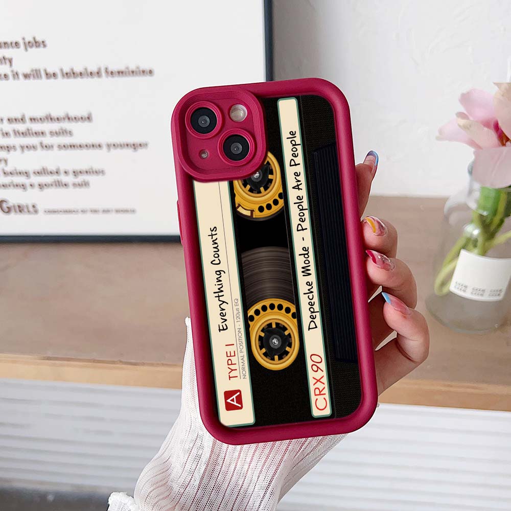 Sky Eye Ladder Phone Case for iPhone 15 14 13 12 Samsung A15 A25 A24 S23 FE Huawei Honor 90 Angel Eye Soft Cover A19 Original Retro Cassette Tape Art