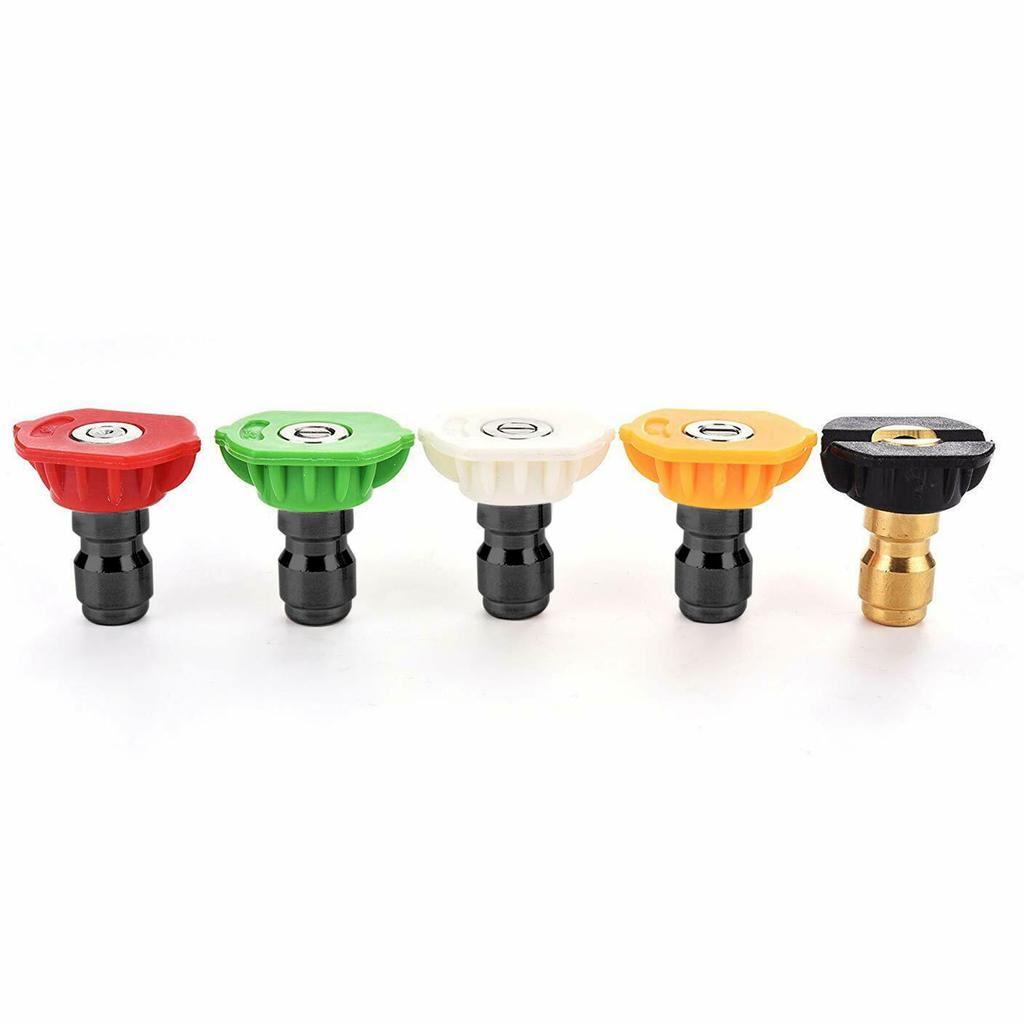 5Pcs Nozzle Tips 1 4 Quick Connect High Pressure Power Washer Spray Nozzle Kit