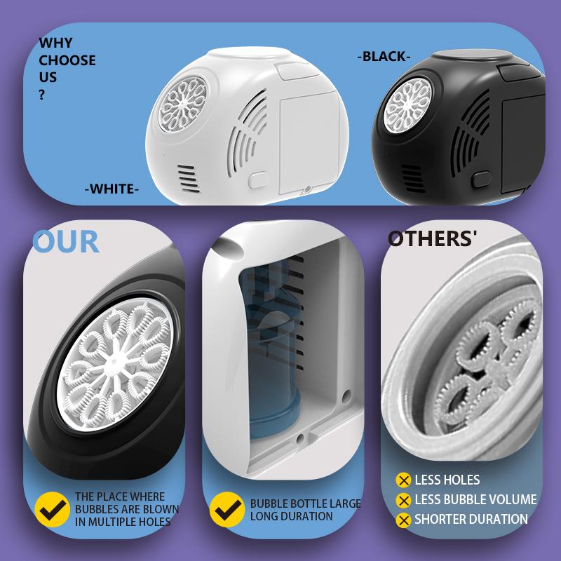 10-луночная полностью автоматическая ручная машина для выдувания пузырей для улицы, свадьбы/детского дня рождения, без батареек и воды для пузырей