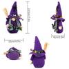 Faceless Old Man Doll Gnomes Plush Decoration Hand-made Brooms Witch Dolls With Dark Elf Hat For Living Room Display
