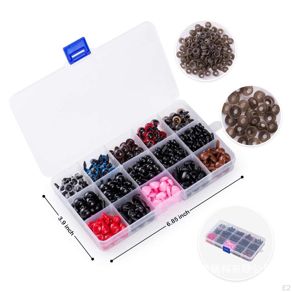 Глаза и нос для безопасности животных с шайбами ​​для плюшевых игрушек, кукол своими руками