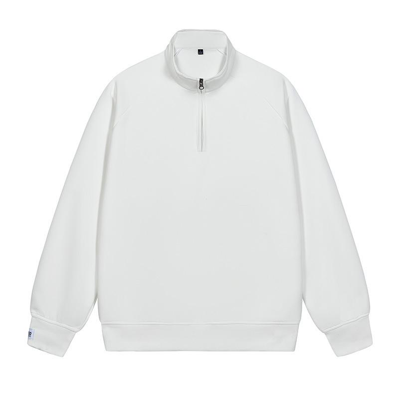 Новый стиль, спортивная свободная толстовка с длинными рукавами, полумолнией и воротником-стойкой для мужчин на осень и зиму