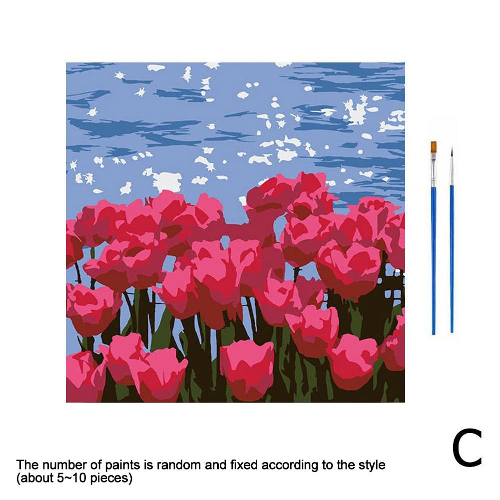 Цифровая живопись маслом своими руками для розы, ручная роспись маслом, раскрашивание по номерам, акриловый рисунок, современный настенный домашний декор