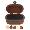Guitar Picks Box Wooden Case Portable Holder Storage Container Solid Wood Accessories 1 Box with 5