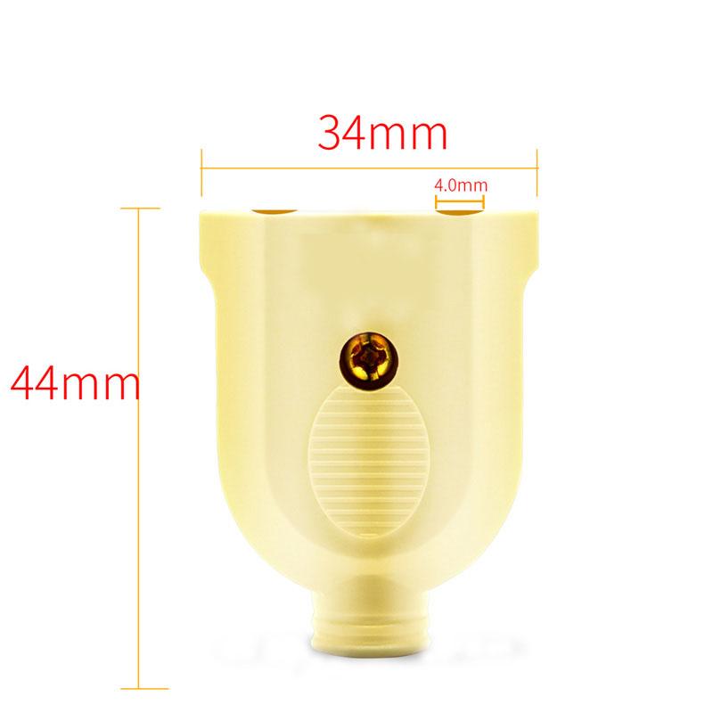 1pcs European 2 Pin AC Electric Power Male Plug 10A EU Female Socket Outlet Adapter Wire Rewireable Extension Cord Connector