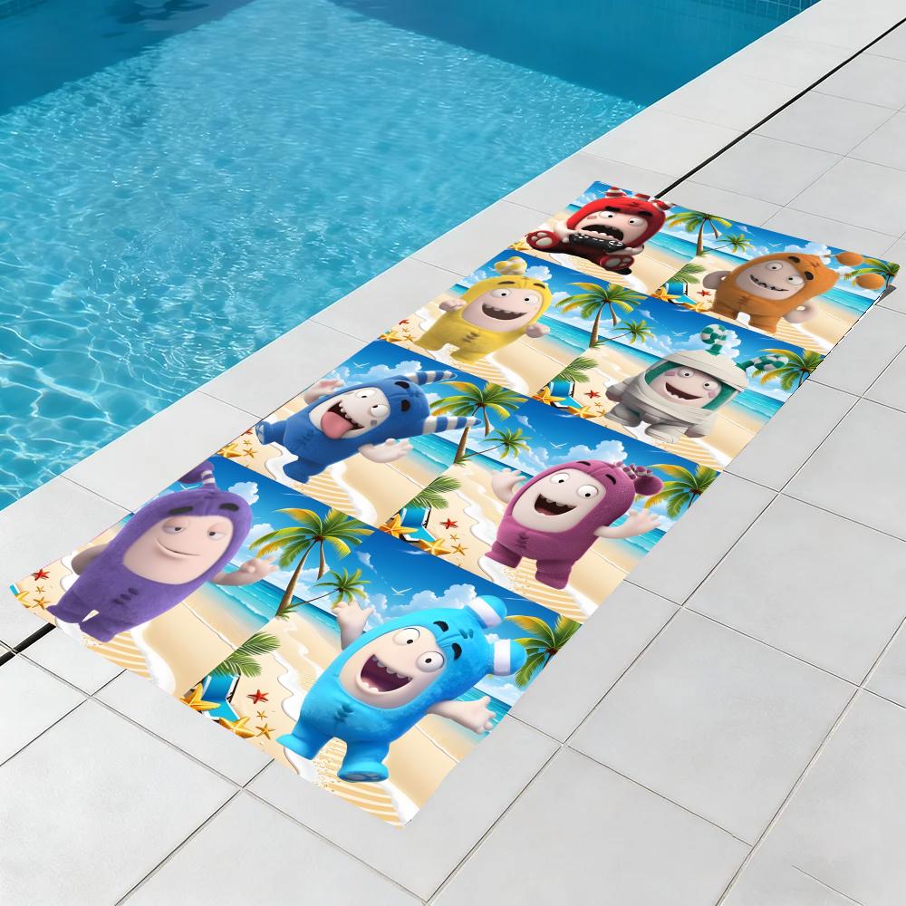 Полотенце O-Oddbods, Микрофибра, Пляжное полотенце, Быстросохнущее, Не собирающее песок, Ультратонкое волокно, Супермягкое.