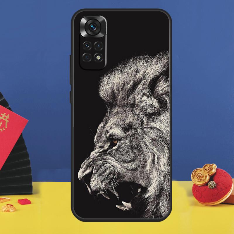 Чехол для телефона с дизайном рычащего льва для Xiaomi Redmi Note 14 Pro 12 11 9 10 13 15 Pro Plus 10C 12C 13C 14C 15C