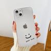 Прозрачный чехол со смайликом и полосками для Apple iPhone 14 11 13 12 Pro 7 8 Plus XR X XS Max 6 6S 13Pro силиконовый чехол для телефона