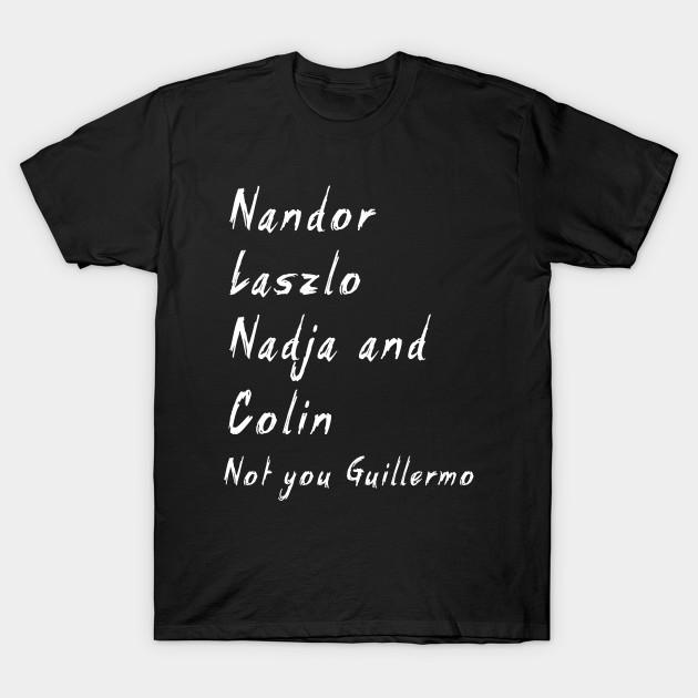 Мужская черная футболка с принтом Nandor Laszlo Nadja And Colin Not You Guillermo Печать на трансферной бумаге без вырезки Хлопковая футболка