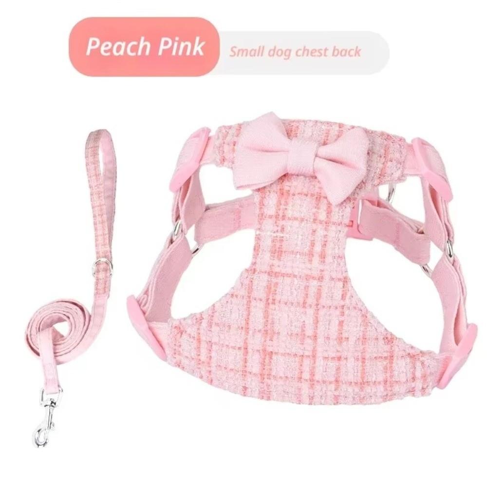 Bow Pet Chest Harness Comfortable Anti-Escape Harness New Harness Leash Set For Dogs