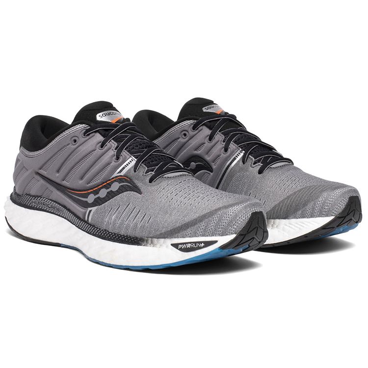 SAUCONY Hurricane 22 Стабильность Удобная сетчатая амортизация Нескользящая поддержка Легкие кроссовки с низким верхом Мужские кроссовки Серо-черный S20544-25