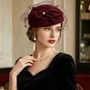 Elegant Bow Fedora Hat French Style Pillbox Hat Uniform Stewardess Hat Medicine Box Hat  Lady