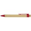 Bamboo pen and recycled plastic "Rattan" Red