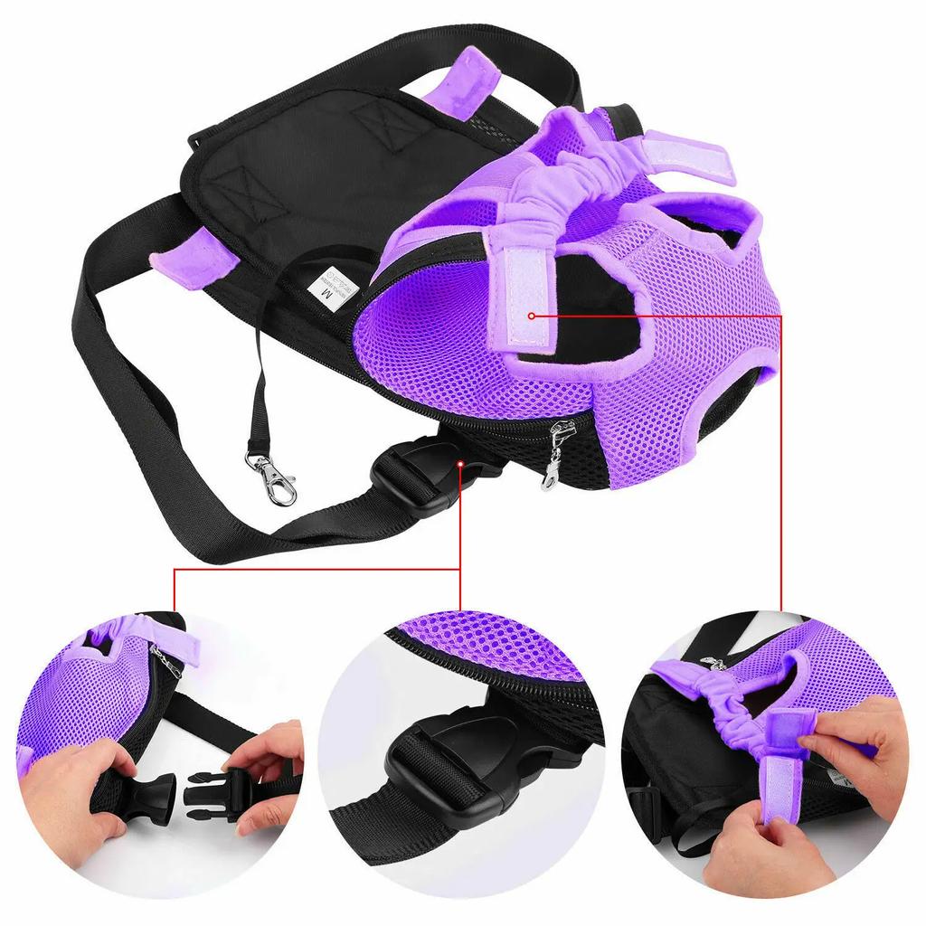 New Breathable Adjustable Portable Mesh Pet Dog Carrier Backpack Bag for Small Medium Large Dogs with Comfortable Strap