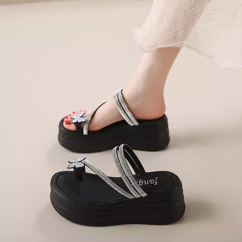 Fashion Womens Wedges Heels Sandal Thick Bottom Casual Shoes Ladies Leisure Summer Sandals Woman Shoes Women Platform Flip Flops