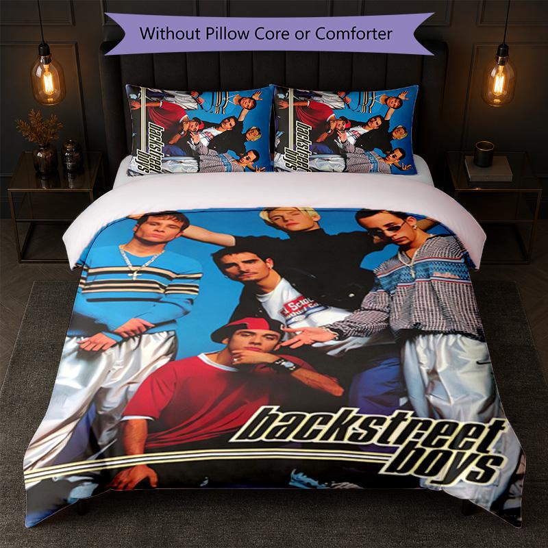 Backstreet Boys Print 3Pcs Duvet Cover Set 1 Duvet Cover and 2 Pillowcases Soft Bed Linen For Household Bedroom