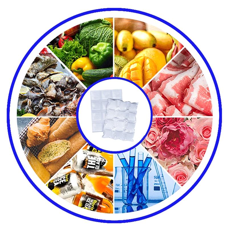 Многоразовый гелевый пакет для льда, автоматически поглощающий воду, изолированный пакет со льдом, охлаждающий пакет для снятия боли, охлаждающий пакет для сохранения свежести продуктов питания