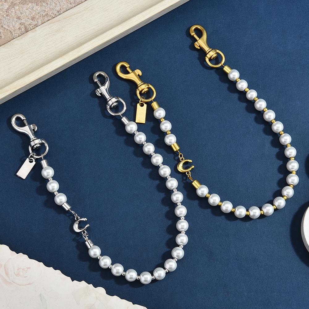 Imitation Pearl Bag Pendant, Popular Trend Fashion Chain, Crossbody Square Bag Chain
