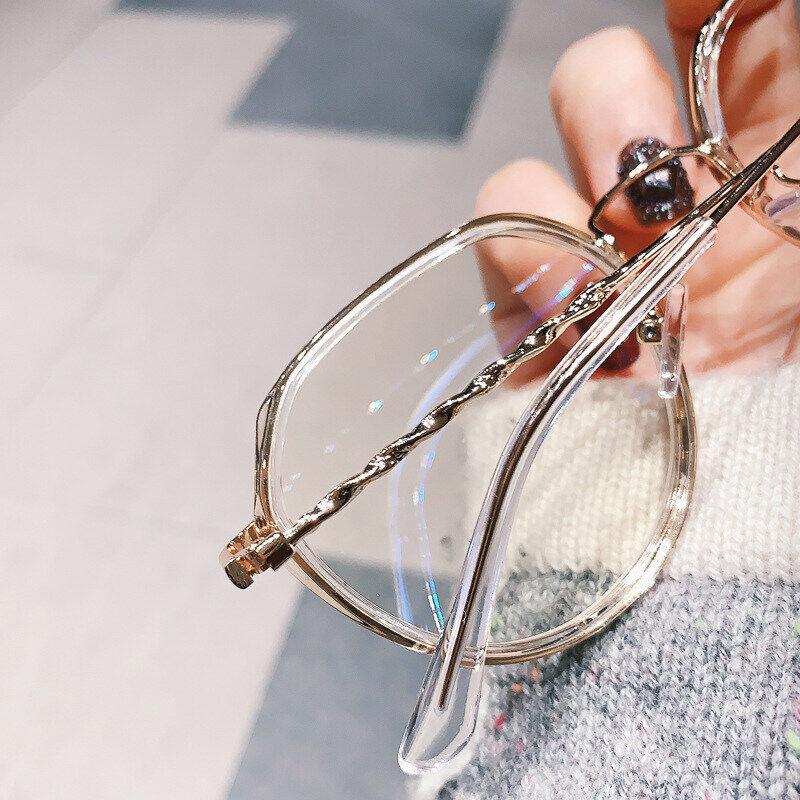 Женские очки, анти-синие линзы, антирадиационная оправа для очков, женские очки, студенческие плоские линзы, женские очки