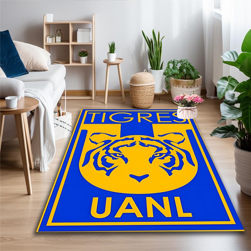 [Blue Tiger Emblem Printed Carpet] Durable Home and Office Area Rug, Kitchen Farmhouse Decorative Floor Mat