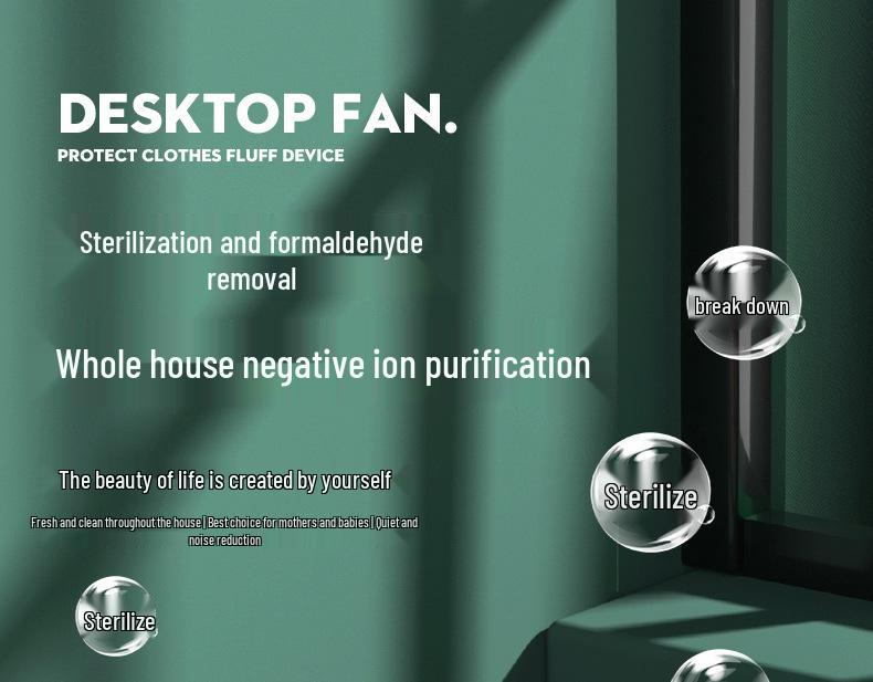 Портативный USB очиститель воздуха с отрицательными ионами - Бесшумный настольный дезодоратор и удалитель формальдегида