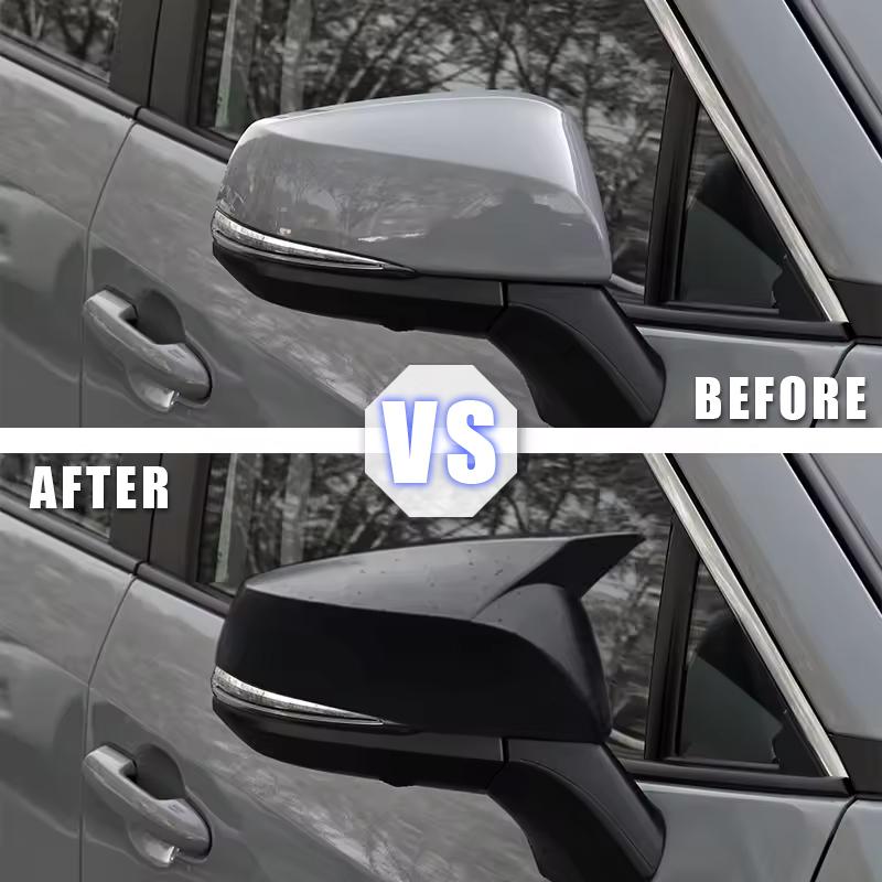 Decoration Door Mirror Cover For Toyota Tacoma 2016- RAV4 - Carbon Fiber Glossy Black Rearview Accessories