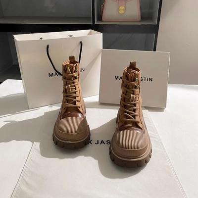 Женские ботильоны на массивной платформе, модные женские ботильоны на шнуровке в лоскутном стиле, 2024 г., 2024 г., нескользящая платформа на толстой подошве Botas2024