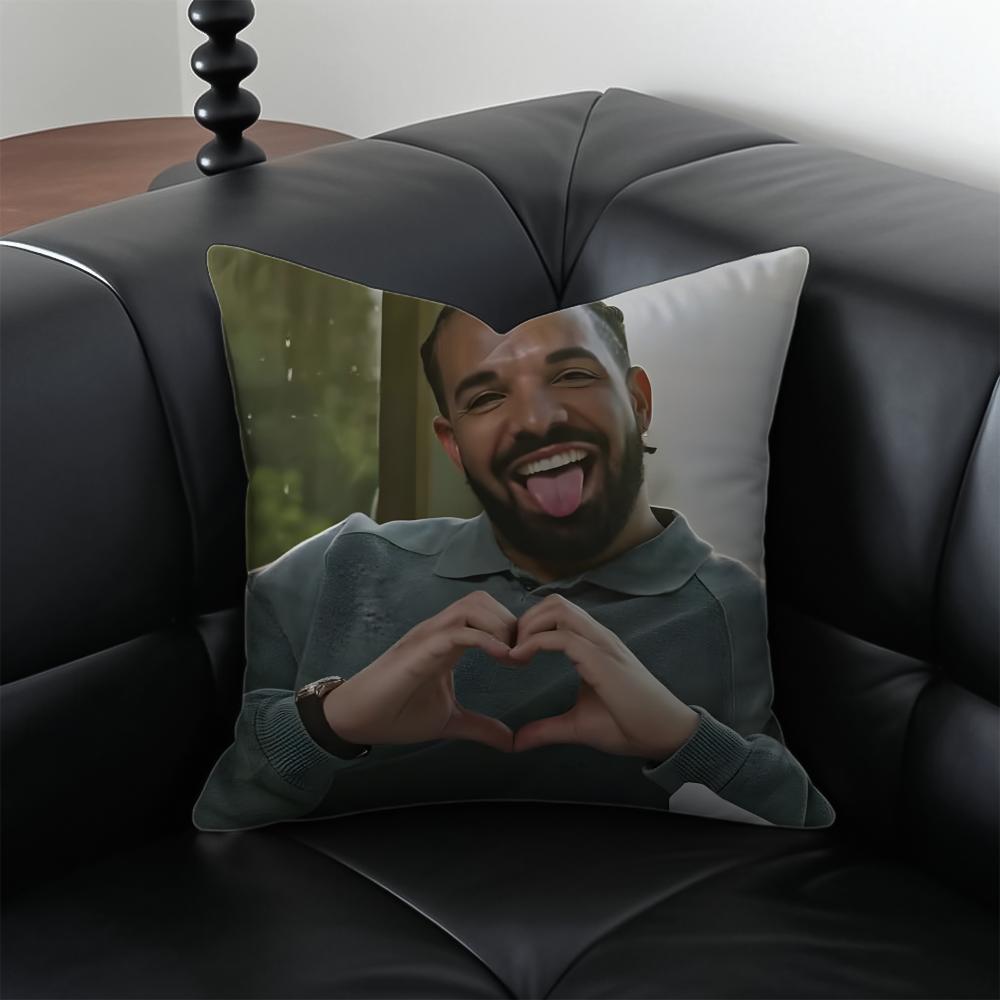 funny ddrake meme Cushion Cover Pillow Case Antidustmite Invisible zipper silky plush cushion