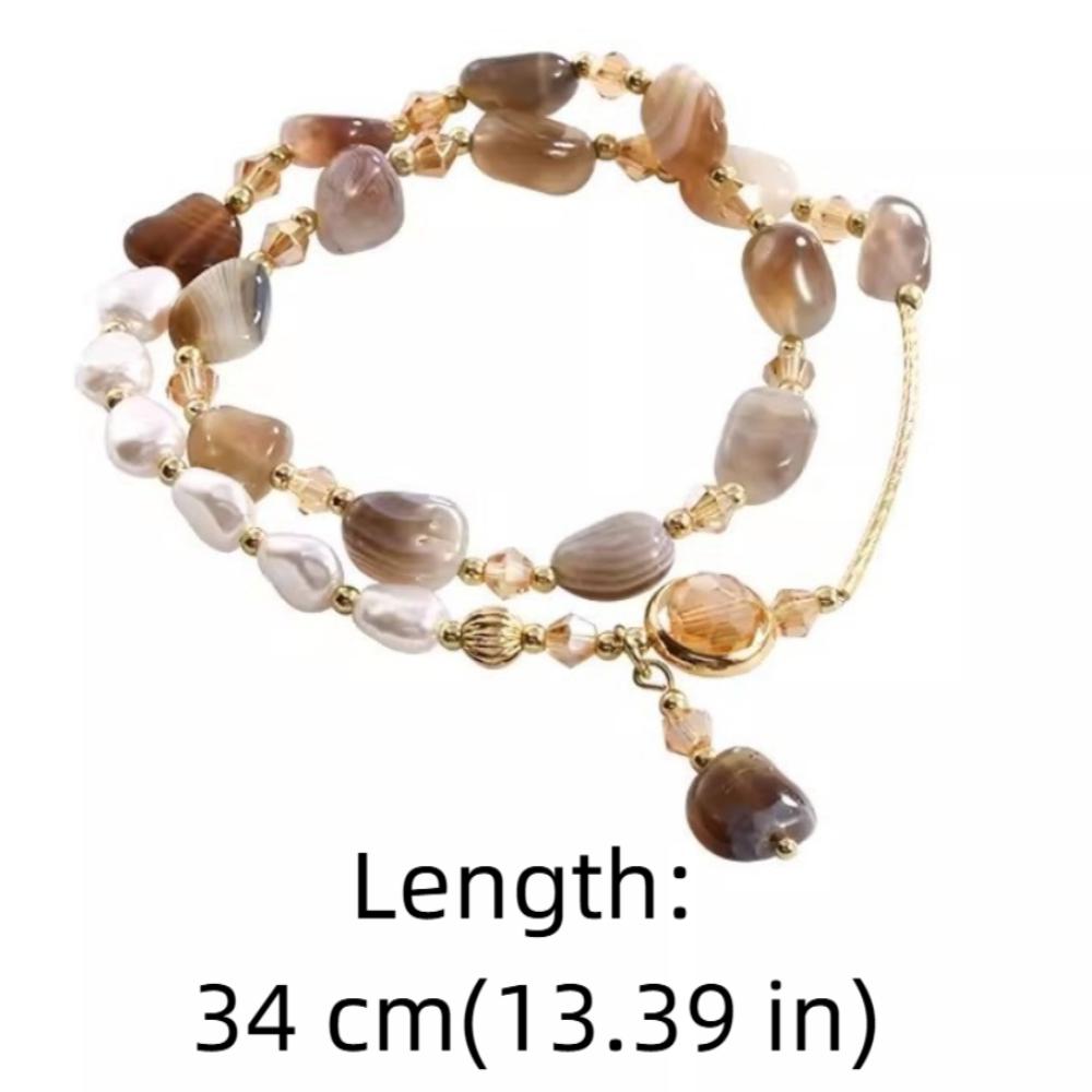 Stacking Double-Layer Pearl Bracelet Jewelry Bead String Bracelet Crystal Beaded Bracelet Gifts