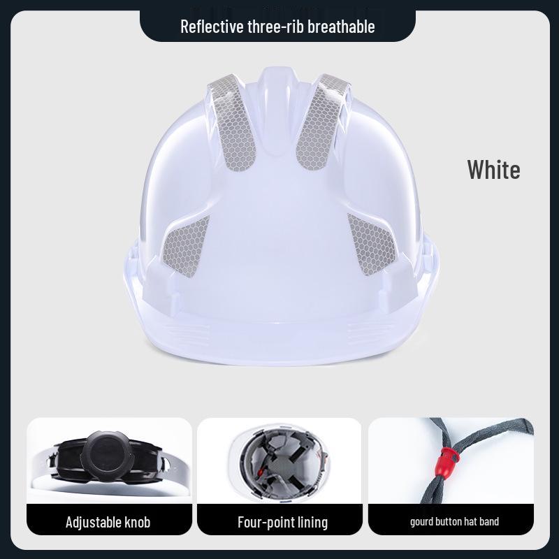 Iron Head Reflective Breathable Anti-Smash Construction Safety Helmet