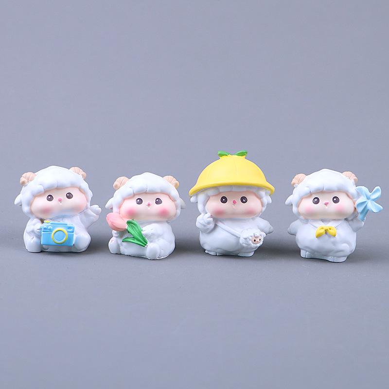 Mini Cute Lamb Desk & Car Ornament - Healing Gift Decor