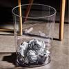 Transparent Trash Can Without Lid Garbage Bin Home Office Desktop Rubbish Garbage Container Waste Basket Kitchen Dustbin