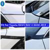Для Toyota Rav 4 Rav4 -2025 Цвет углеродного волокна Защитная накладка на стойку кузова (A, C-стойки), накладка на оконную раму двери автомобиля, наклейка из АБС-пластика