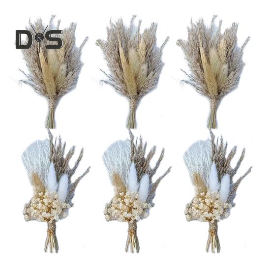 6 шт. искусственный букет из сухоцветов в стиле бохо, мини-букет цветов своими руками, ваза для свадебной вечеринки, домашнего офиса, стола, центральное украшение