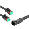 2 Lead 3 In1 Deutsch Dual Outputs DT DTM Female Connector Socket Adapters For LED Pod Lights LED Light Bar