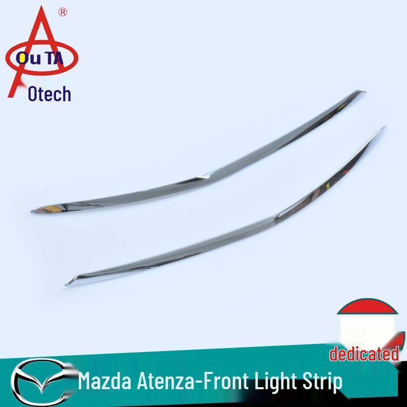 Otai Headlight Trim Bright Strip for Mazda Atenza Eyebrow Decoration