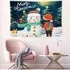 Christmas Cartoon Santa Claus Tapestry Home Living Room Bedroom Wall Decoration Tapestry